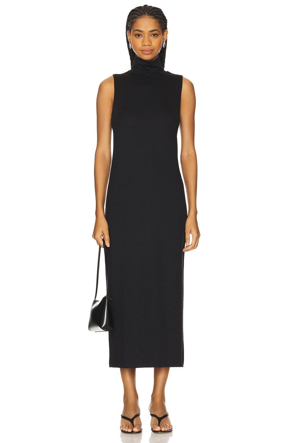 Sheer Sleeveless Turtleneck Dress Vince Product Image