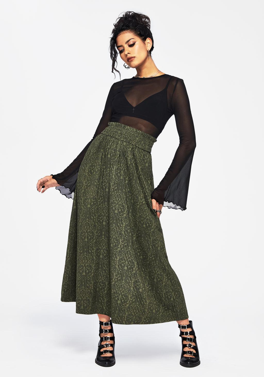 Francesca Dragon Printed Midaxi Skirt Product Image