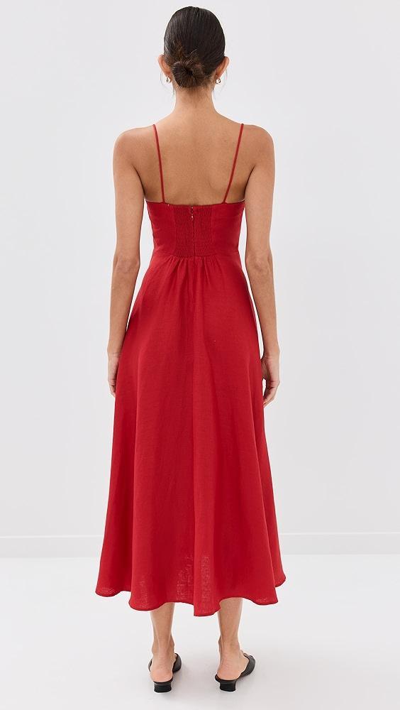 Reformation Monette Linen Dress | Shopbop Product Image