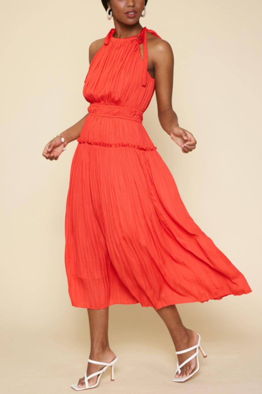Halter Midi Dress Product Image