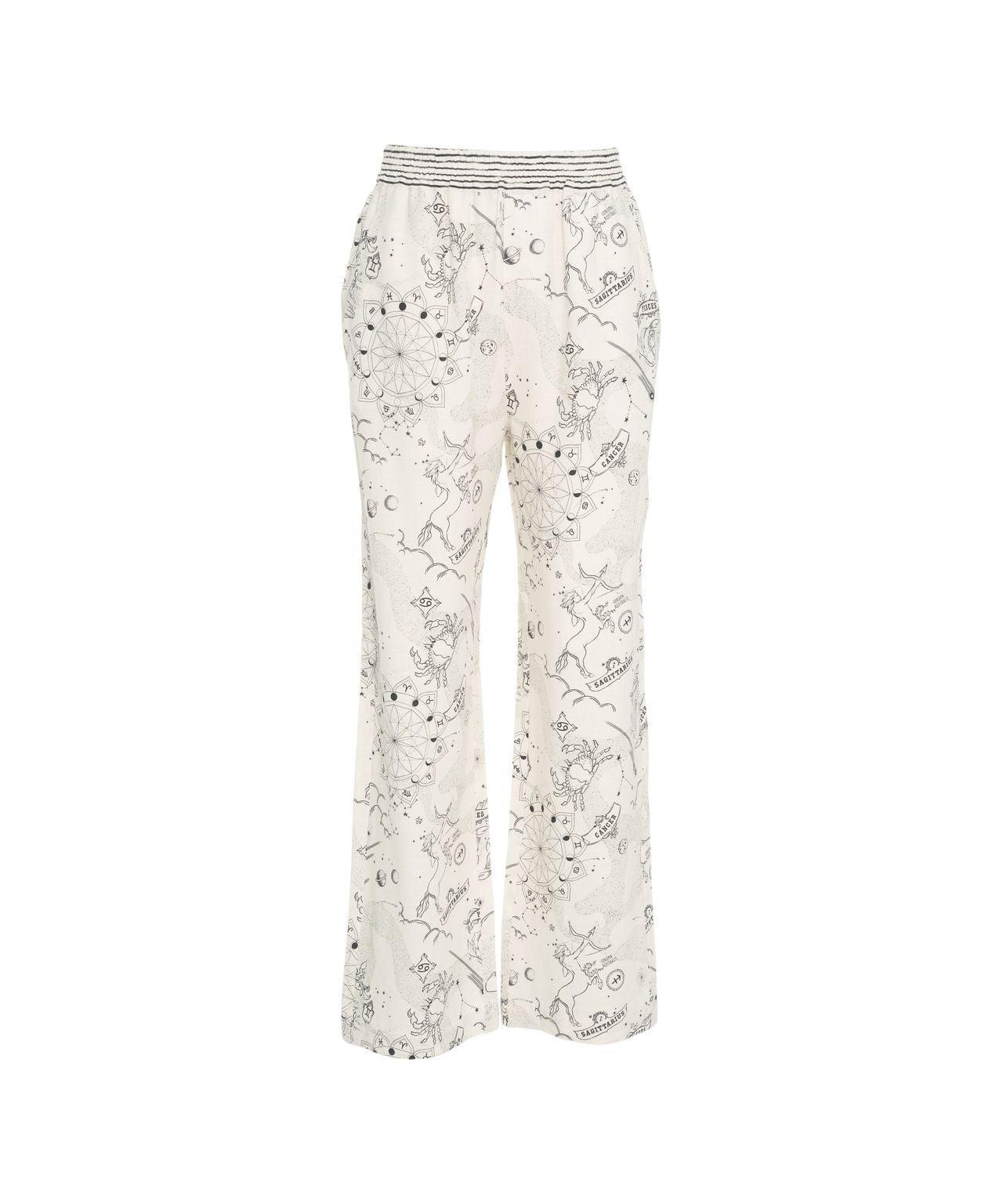 Linen blend blouse with print Product Image