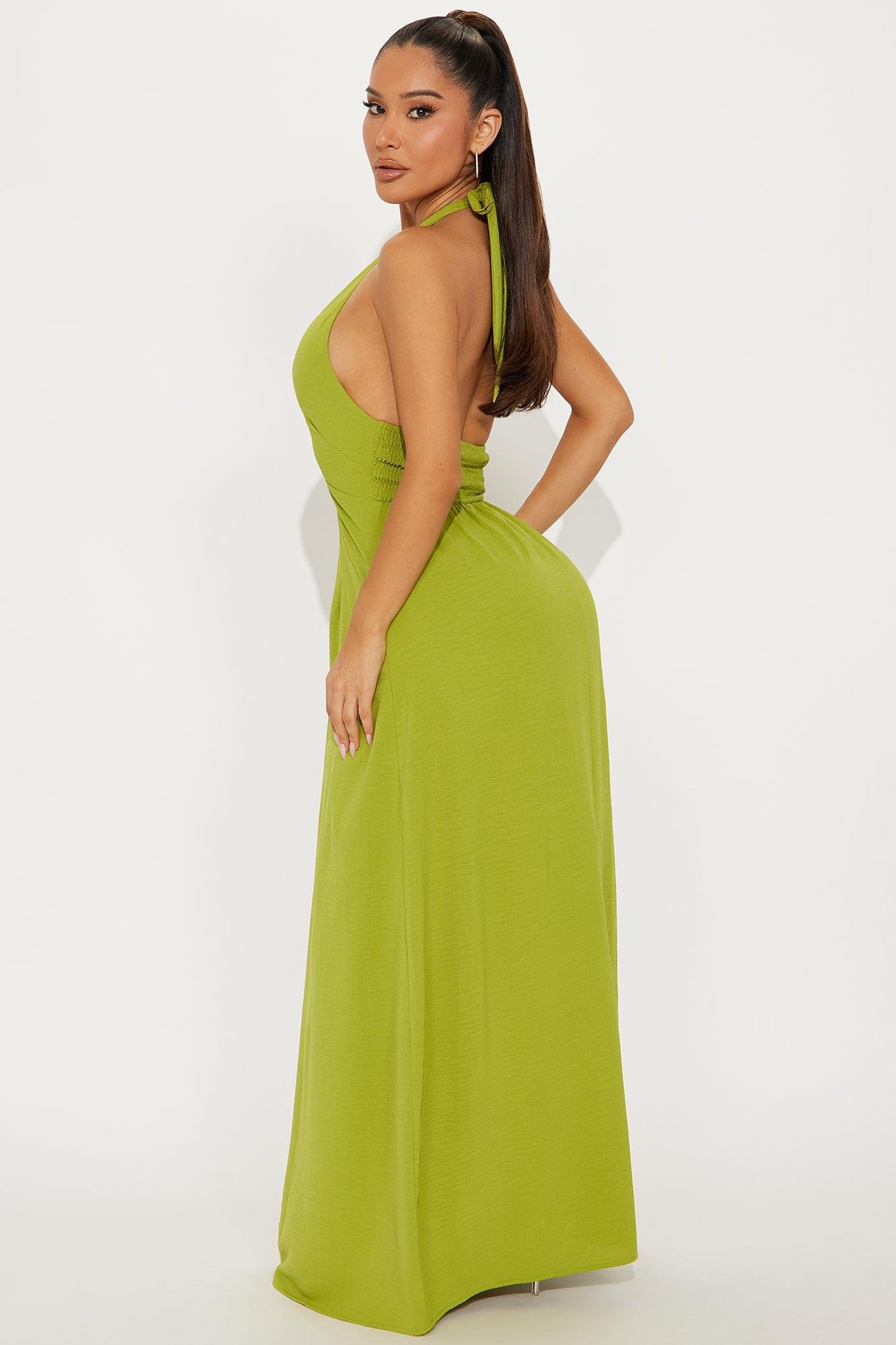 Kimberly Airflow Maxi Dress - Chartreuse Product Image