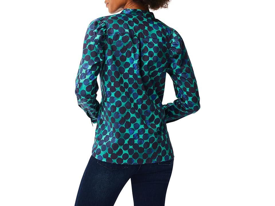 Womens Plus Size Ocean Dot Stretch Cotton Top Product Image