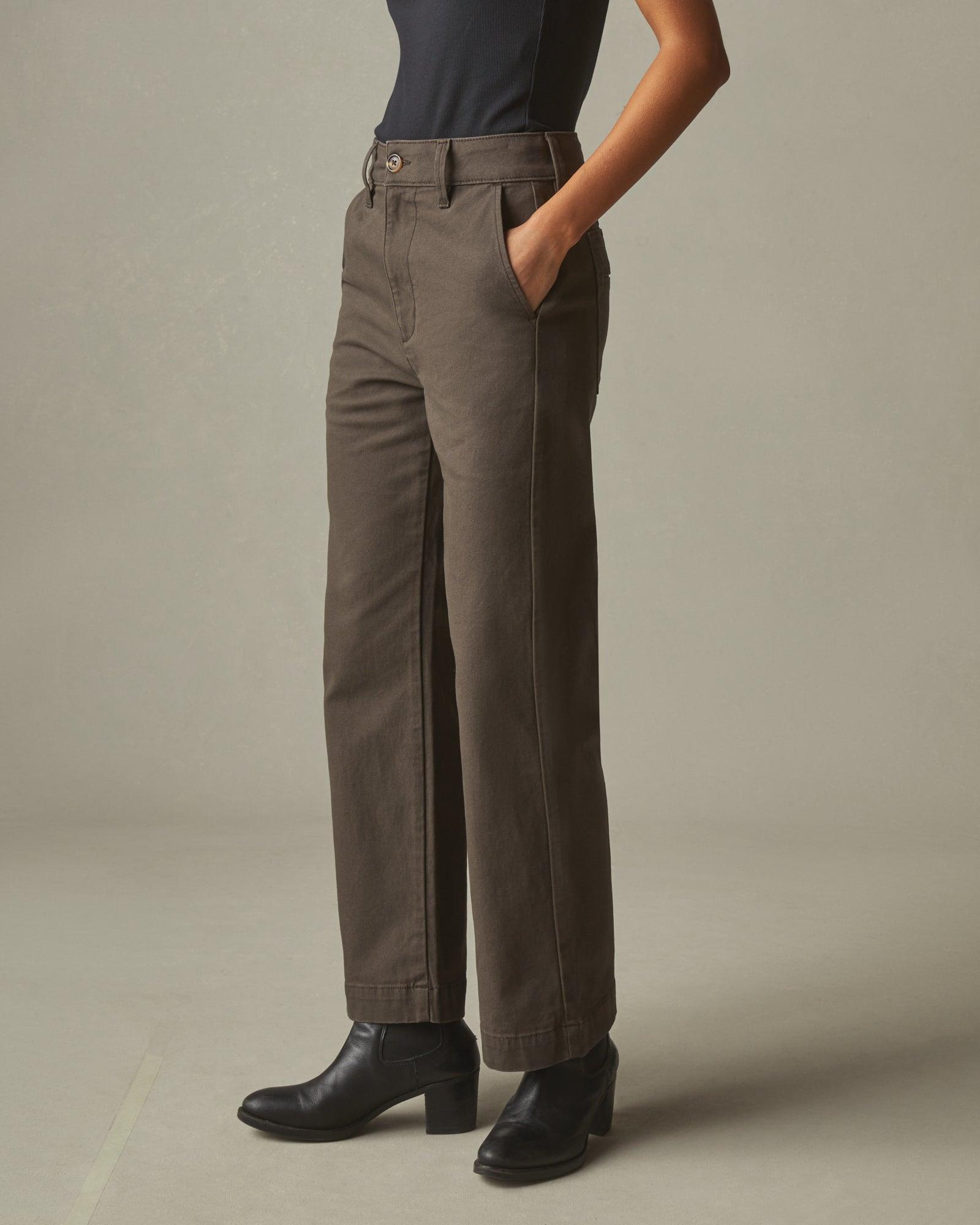 Women's Wide Leg Pant - Dark Coffee Product Image