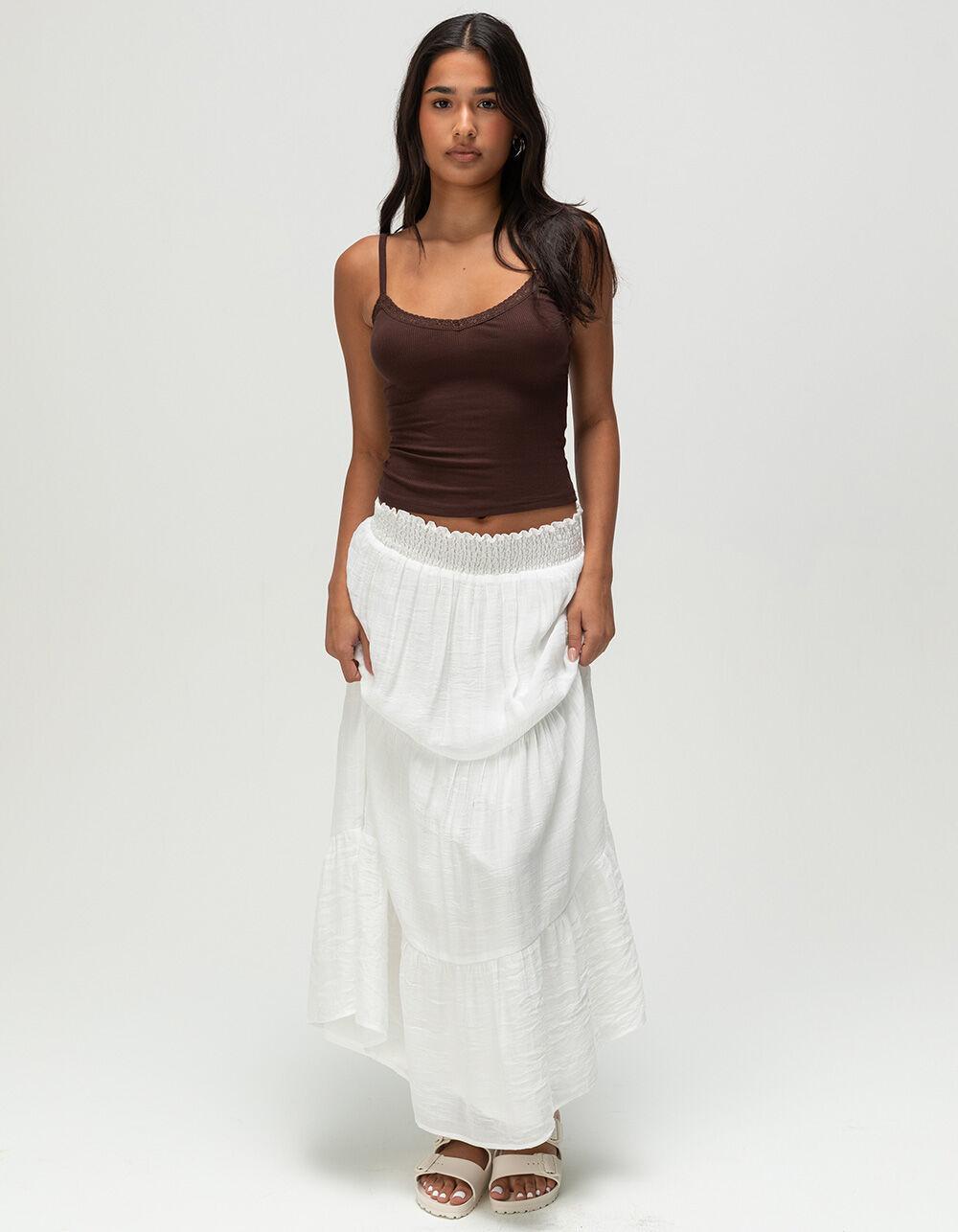 TILLYS Womens Lace Trim Cami - DARK BROWN Product Image
