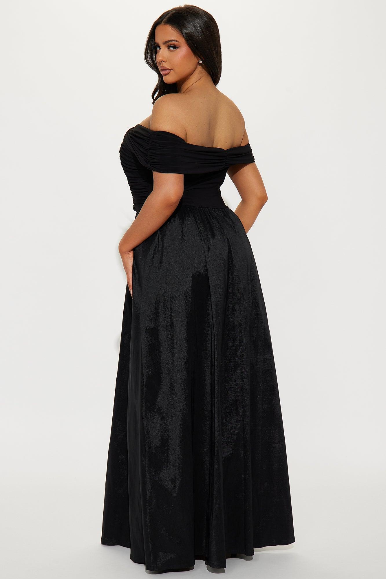 Tiana A Line Maxi Dress - Black Product Image