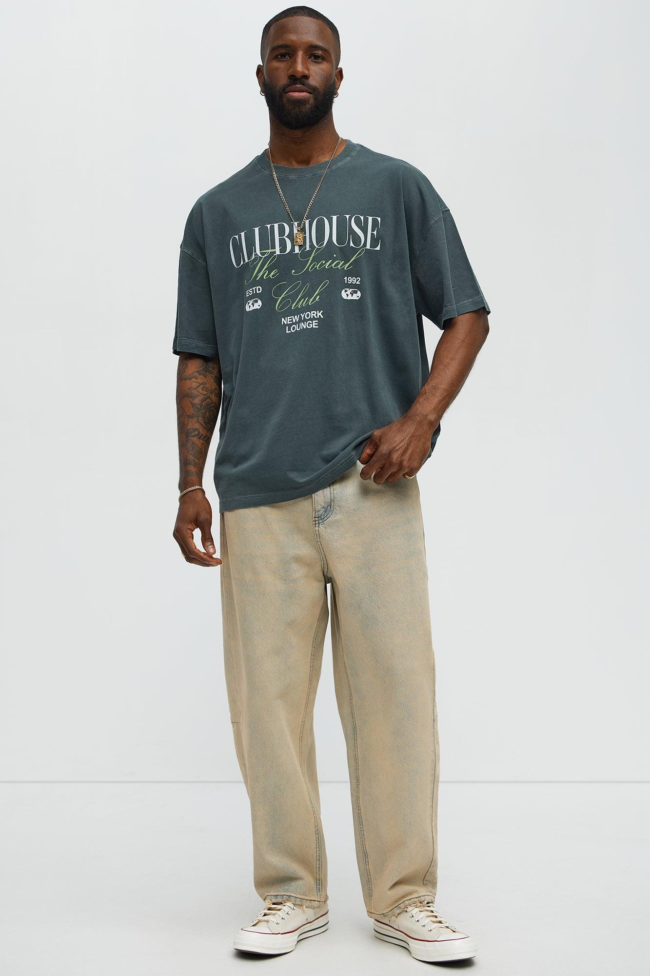 Clubhouse NYC Oversized Short Sleeve Tee - Grey Product Image