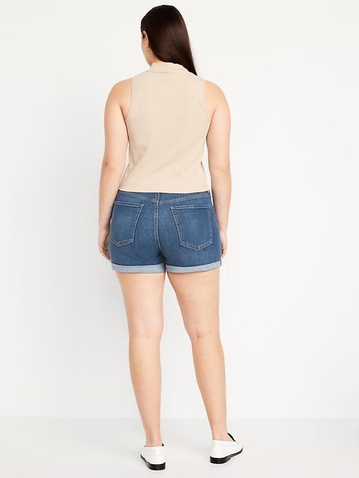 High-Waisted Wow Jean Shorts -- 3-inch inseam Product Image
