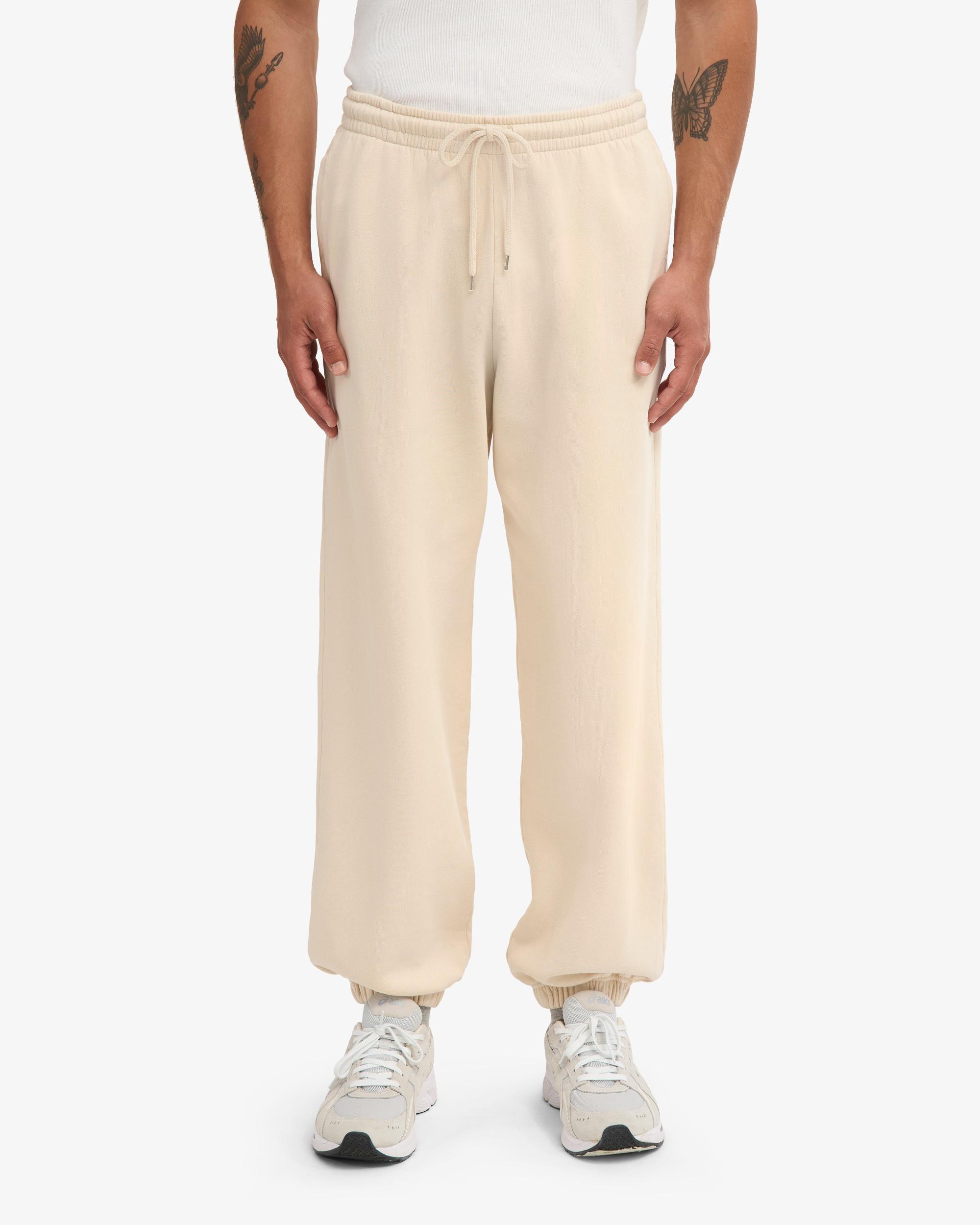 Organic Relaxed Sweatpants - Ivory White Product Image