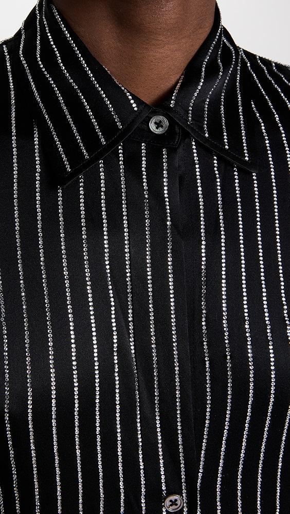 Alexander Wang Slim Shirt Dress with Crystal Hotfix | Shopbop Product Image