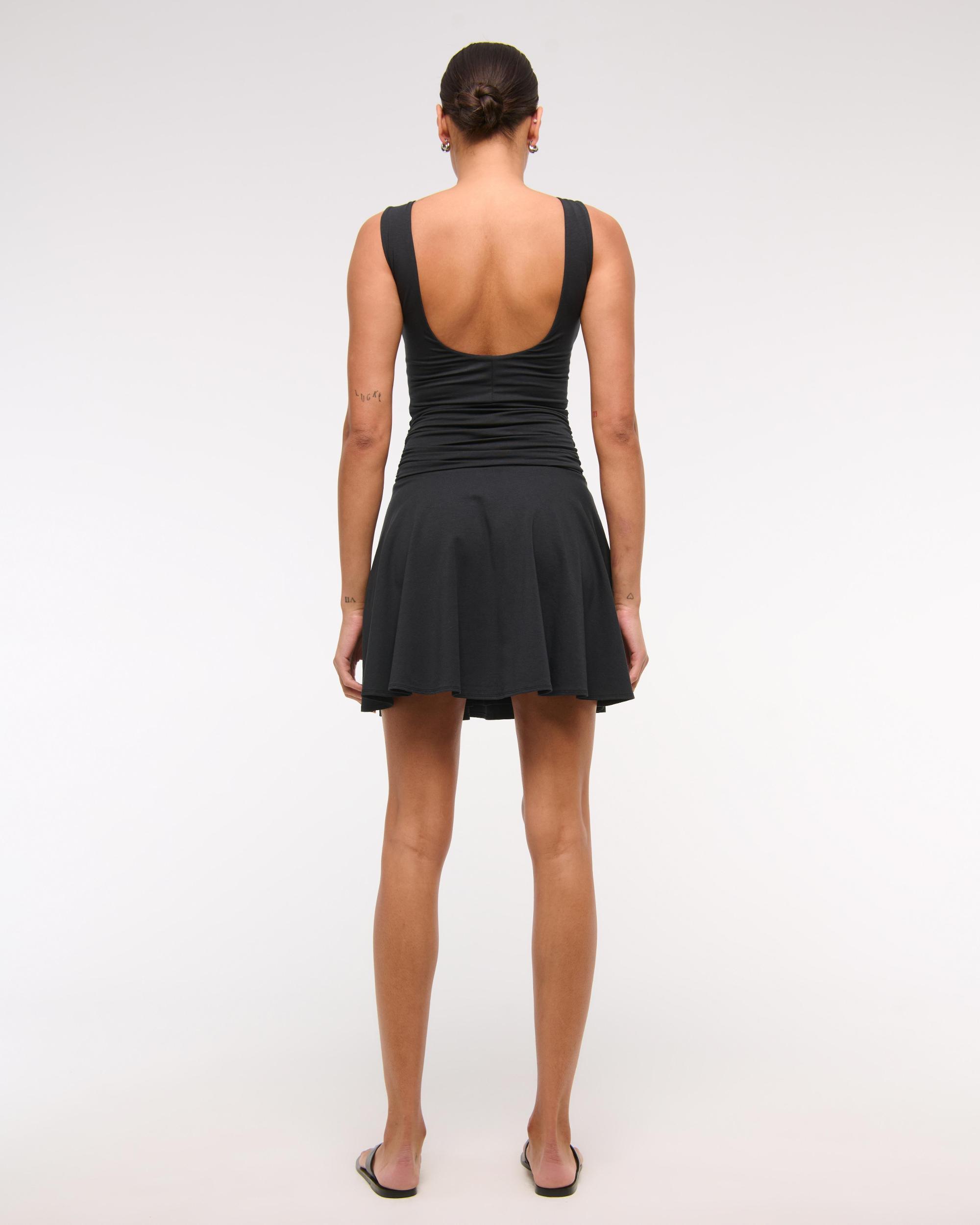 Bra-Free Ruched Knit Mini Dress Product Image