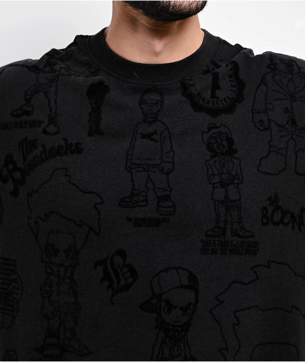 The Boondocks Collage All Over Print Grey Wash T-Shirt Product Image