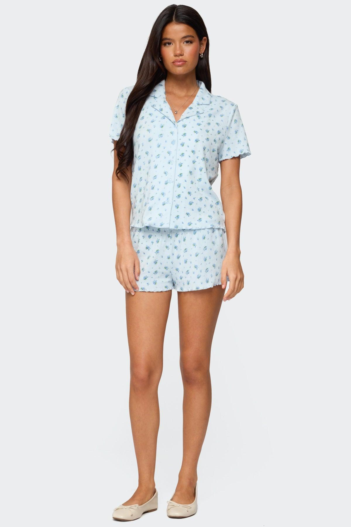 Camden Floral Pointelle Shorts Product Image