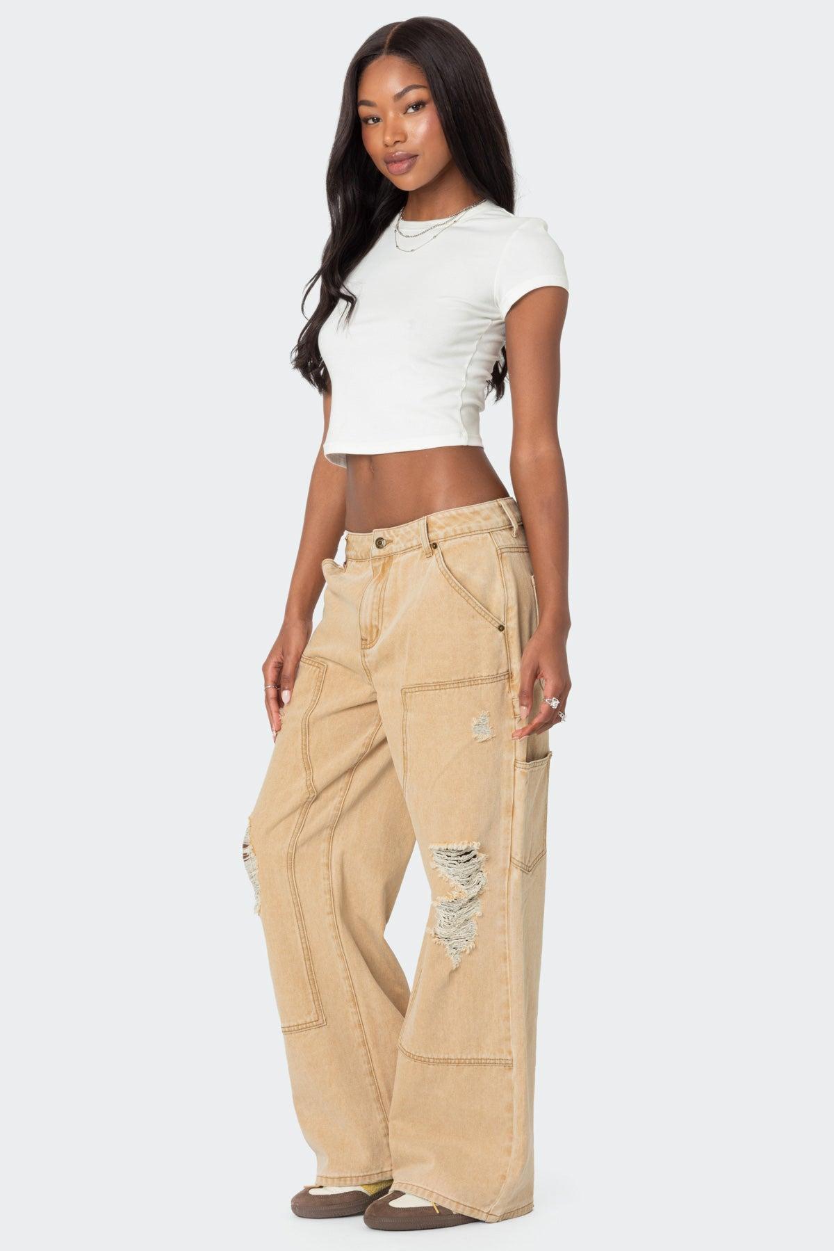 Alibi Distressed Carpenter Jeans Product Image