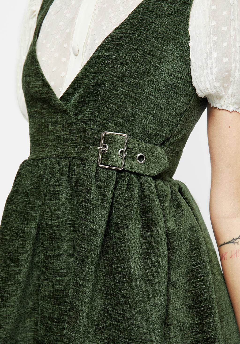 Ivy Buckle Wrap Suspender Mini Dress Product Image