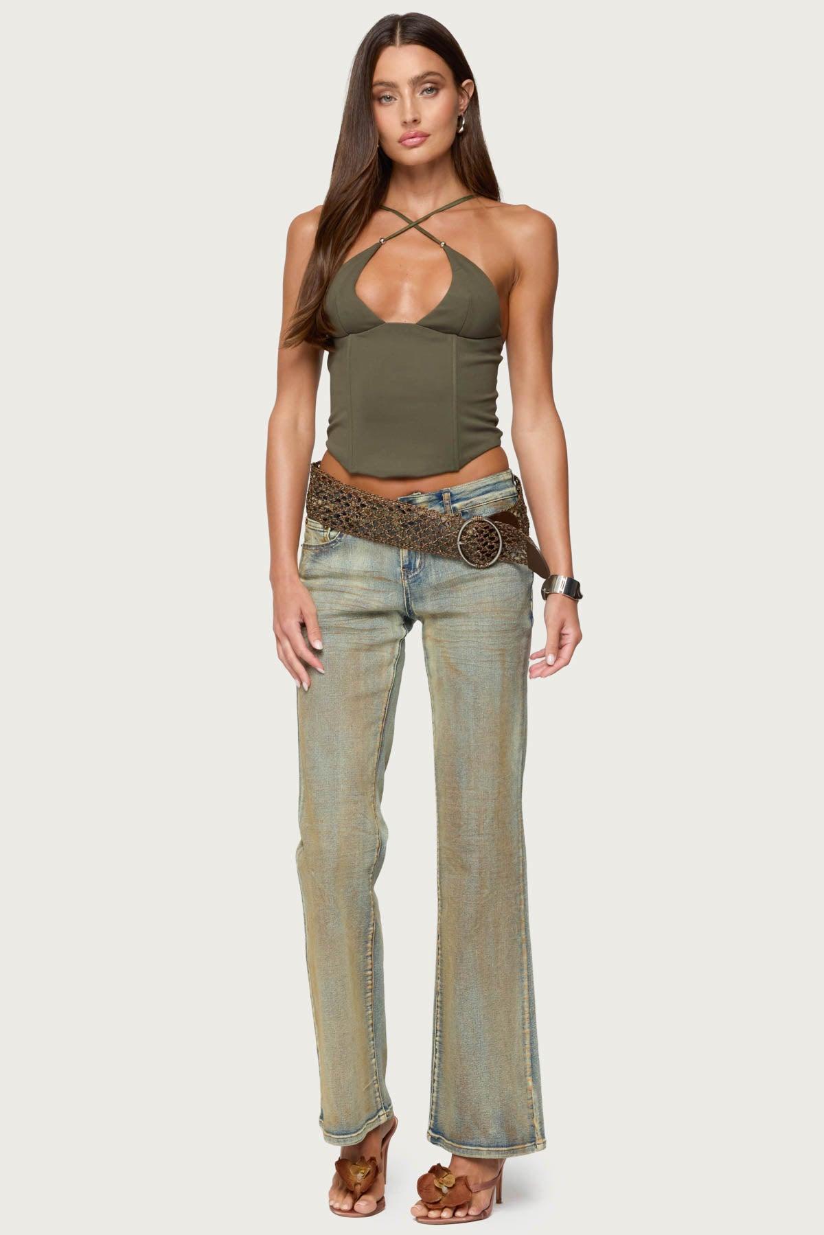 Lou Crossover Beaded Corset Product Image