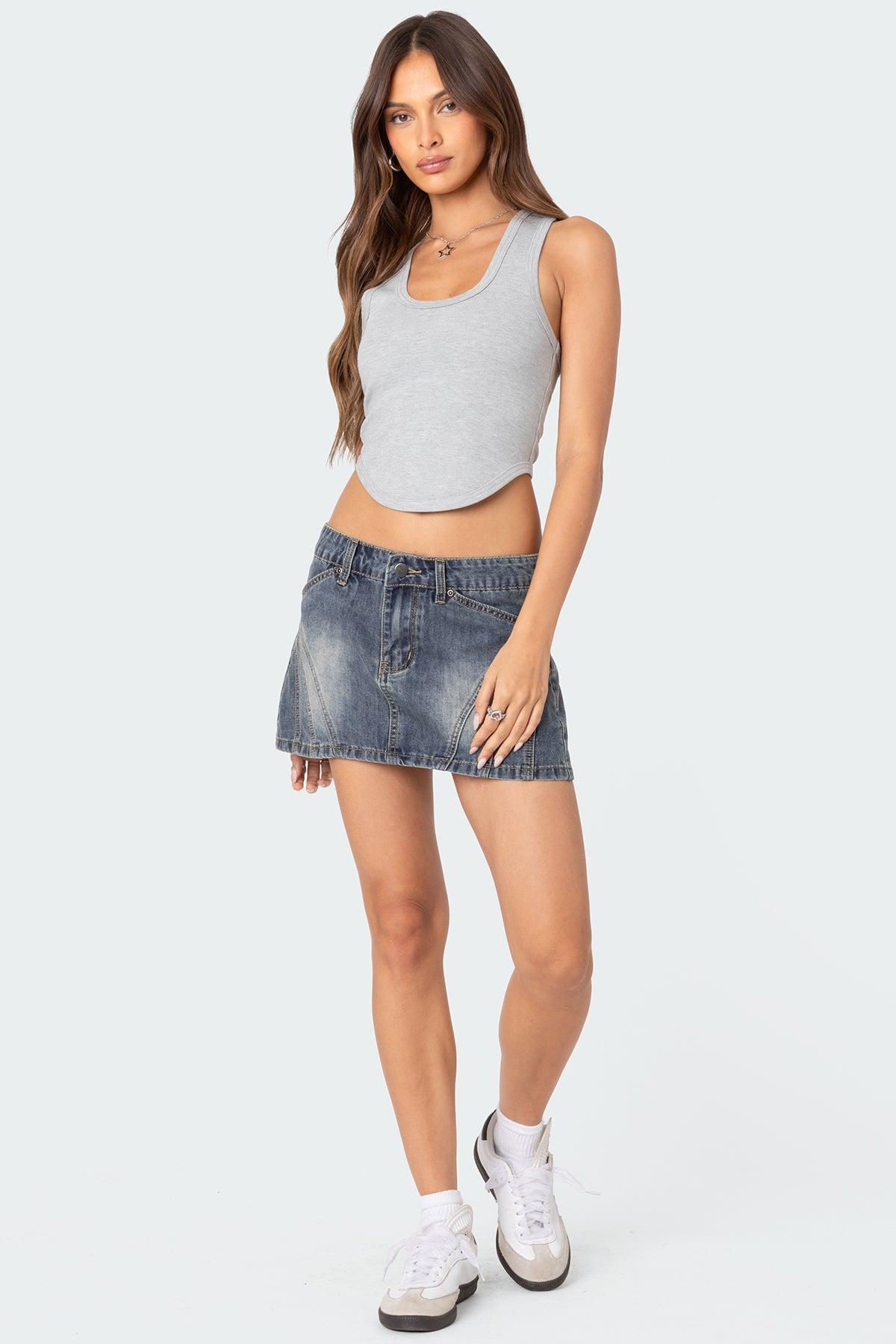 Dipped Racer Back Tank Top Product Image