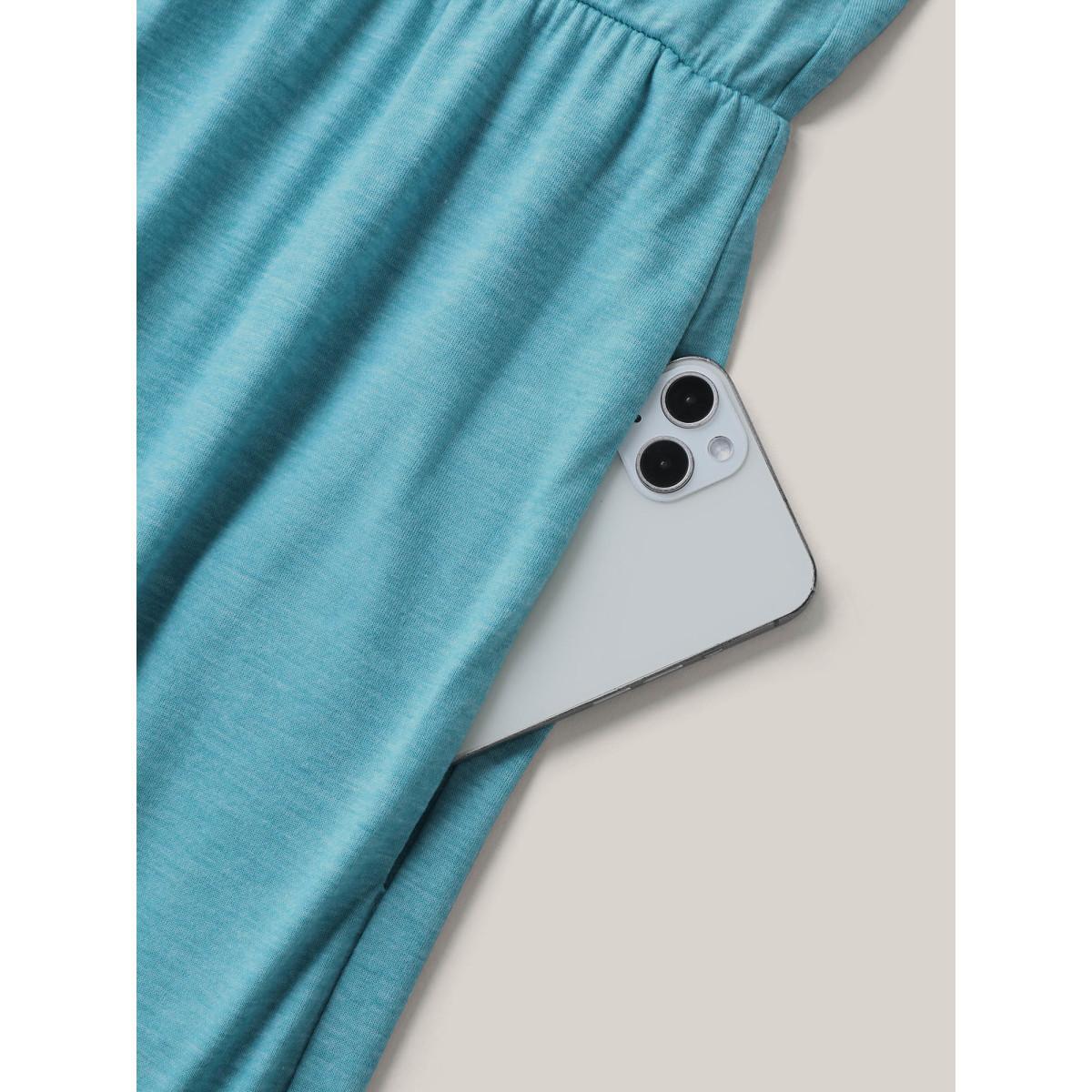 Plus Size Arctic Stretchy Pockets Adjustable Straps Jumpsuit Women Sleeveless Non Everyday-Casual Loose Jumpsuits BloomChic 26/4X Product Image