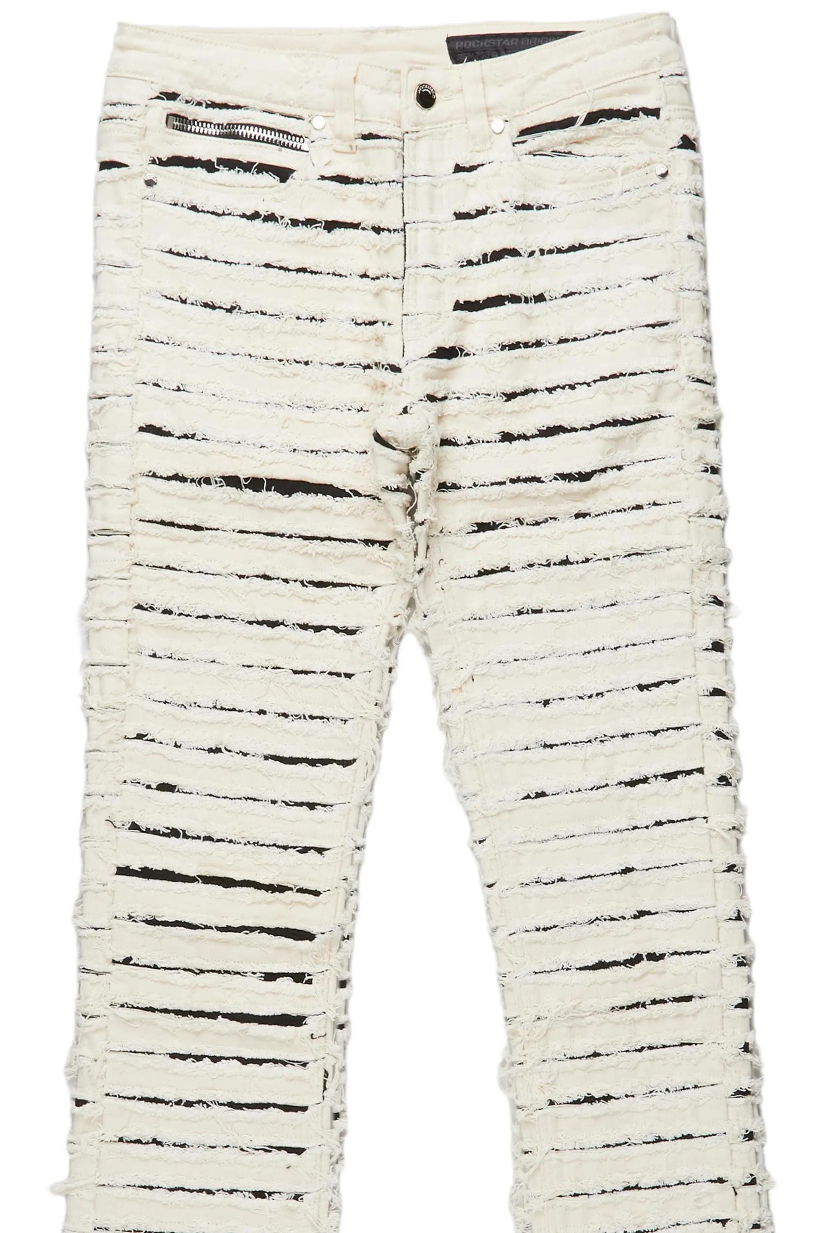 Korren Black/Beige Stacked Flare Jean Male Product Image