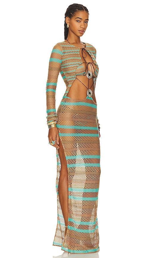 Allure Stripe Knitted Maxi Dress Jaded London Product Image