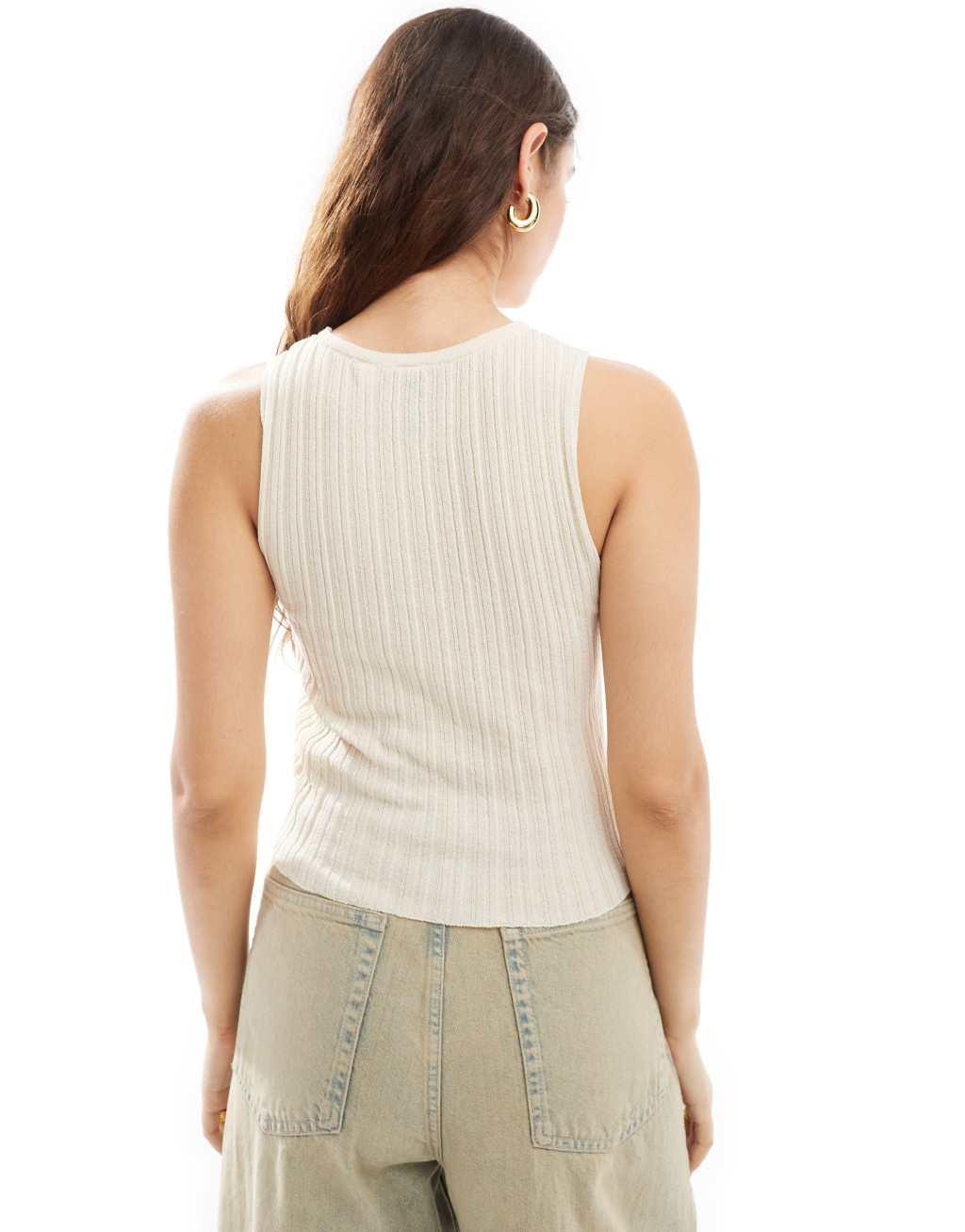 COLLUSION knit tank top in yellow Product Image