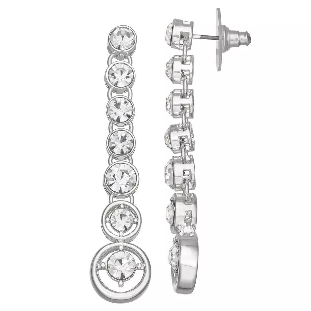 Nine West Silver Tone Graduated Linear Post Earrings, Womens Product Image