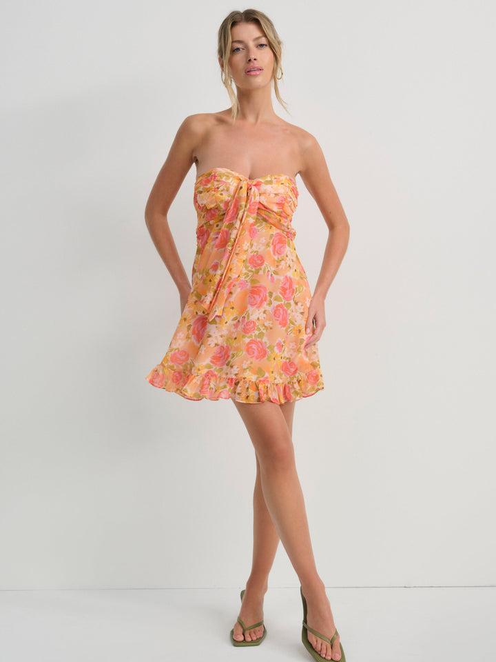 Teagan Mini Dress — Yellow Product Image