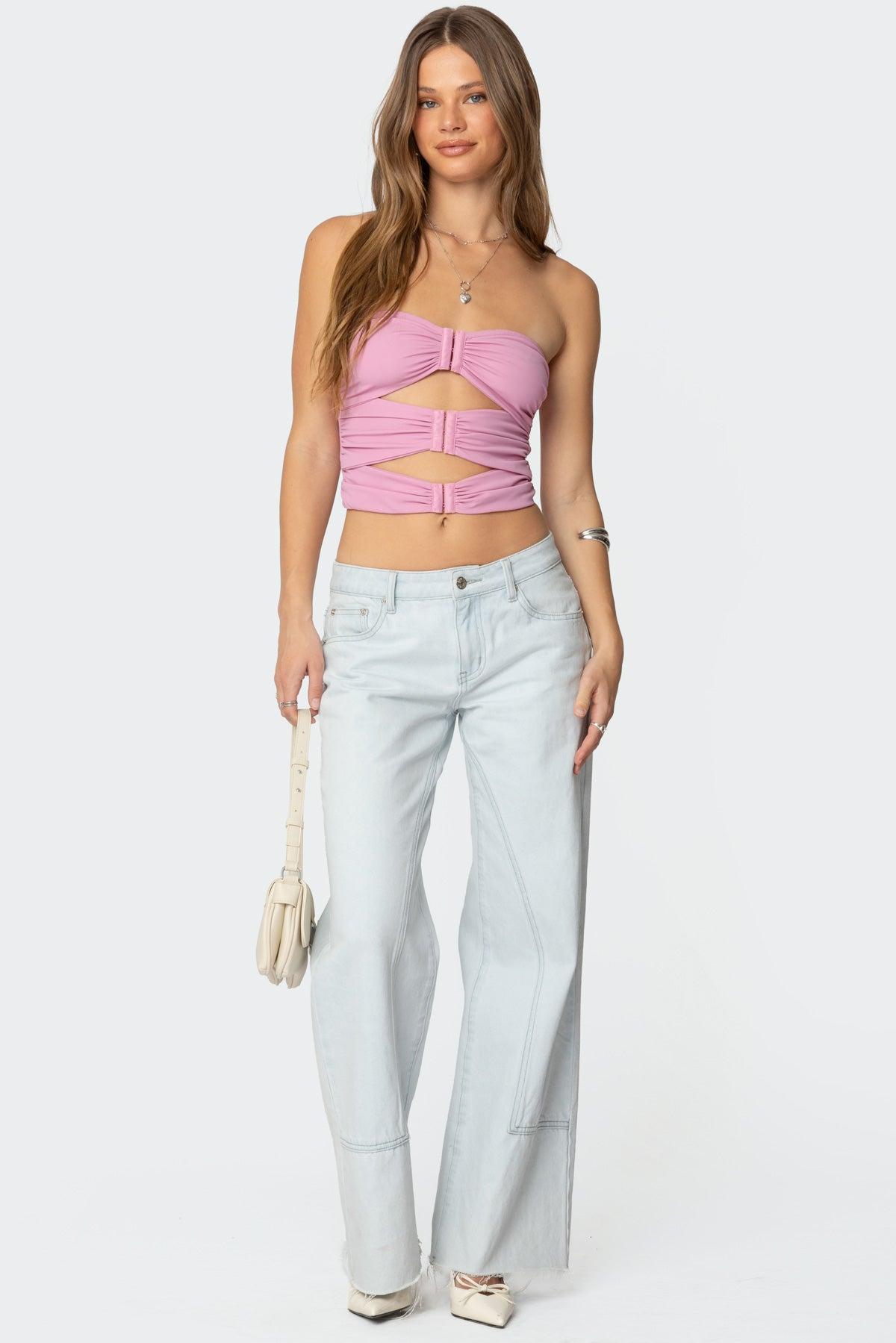 Ariella Cut Out Strapless Top Product Image