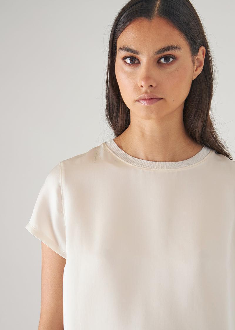 Patrick Assaraf Womens Short Sleeve Crewneck Product Image