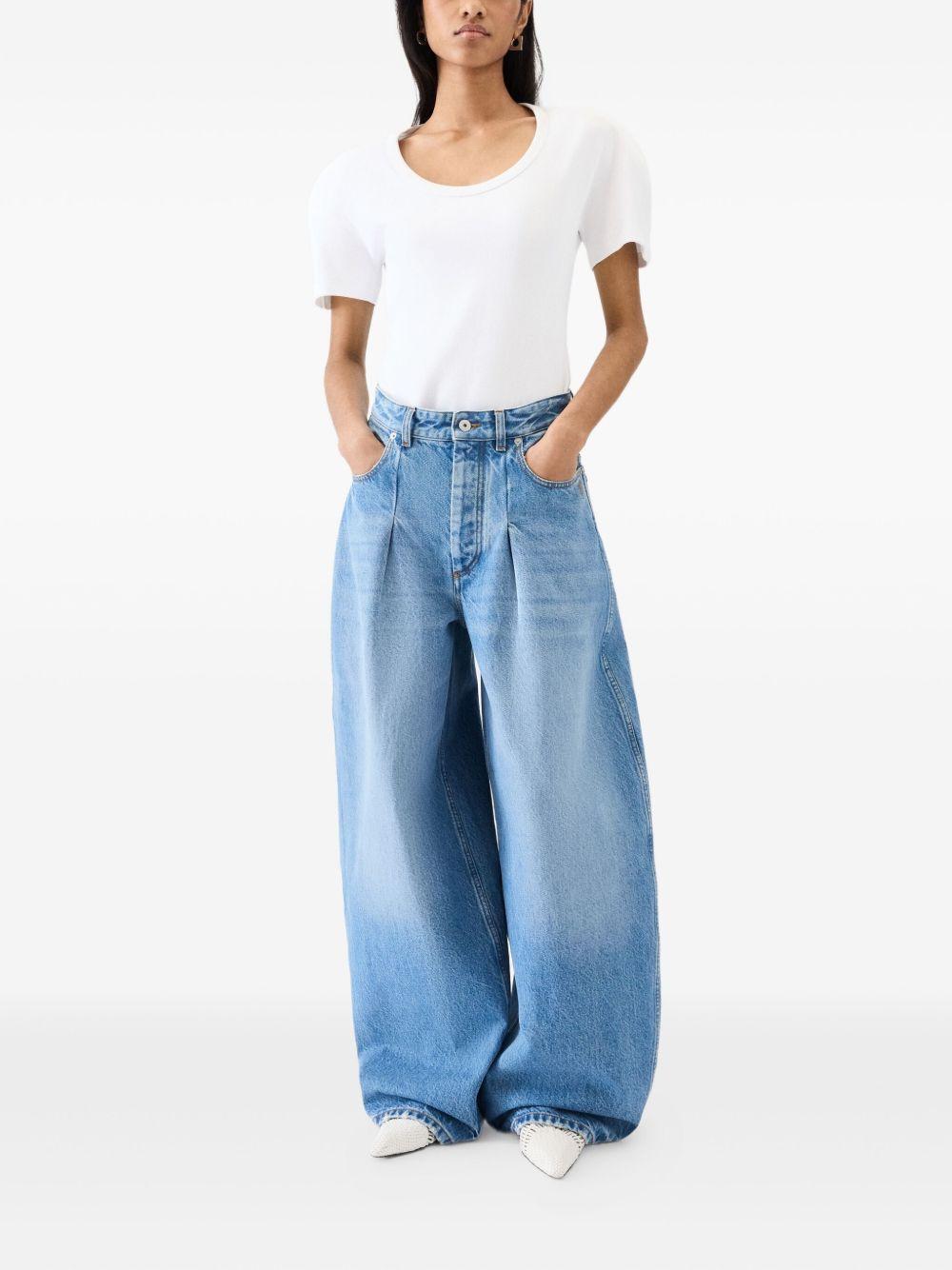 Le De-Nîmes Ovalo pleated jeans Product Image