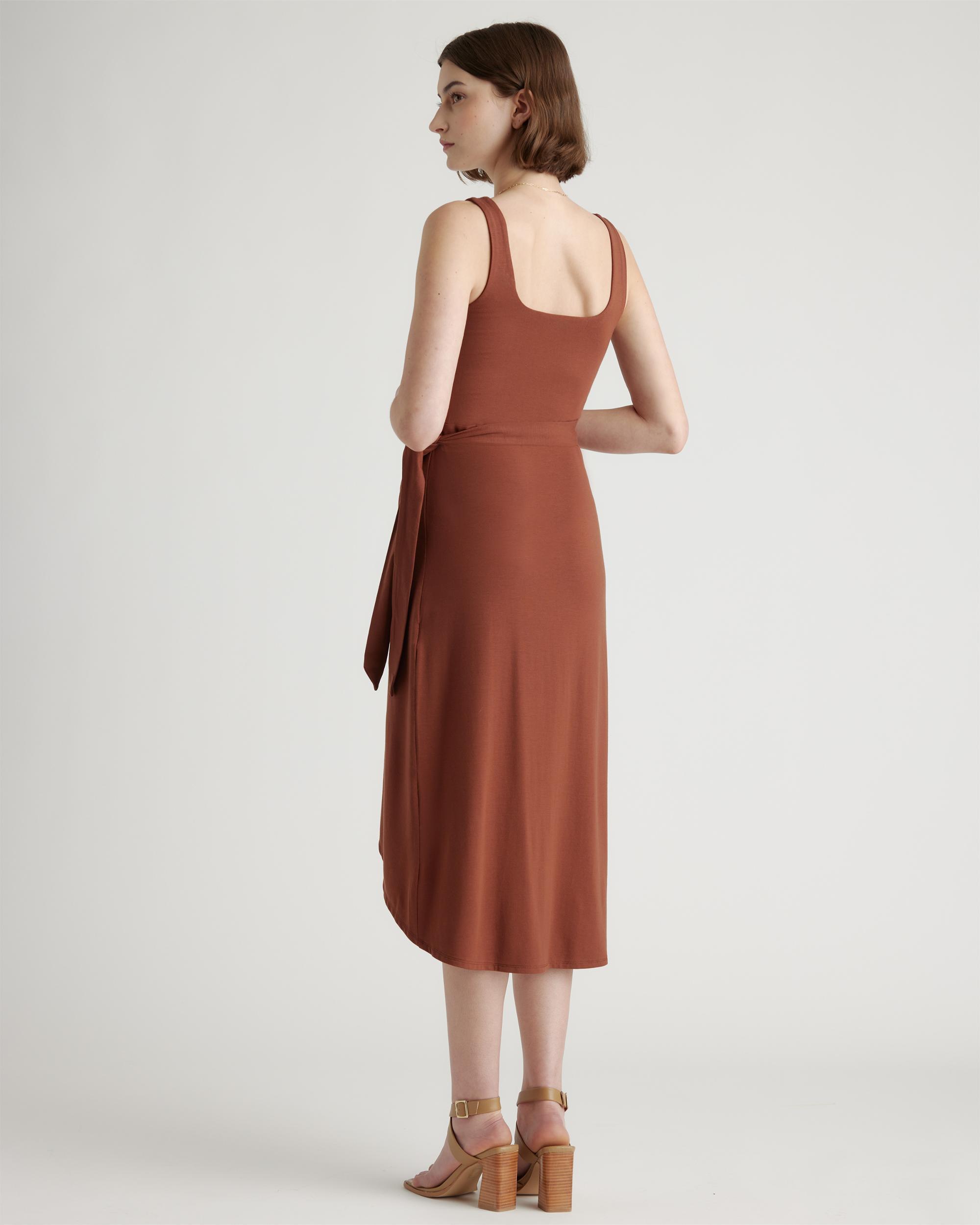 Quince | Women's Tencel Jersey Side Tie Midi Dress Product Image