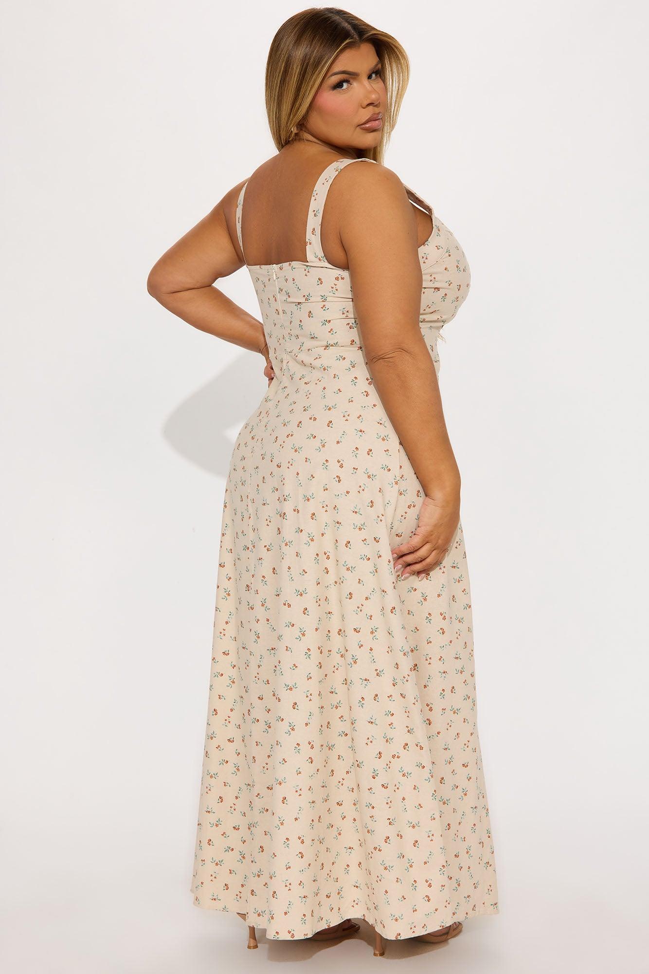 Daniella Twill Maxi Dress - Khaki Product Image
