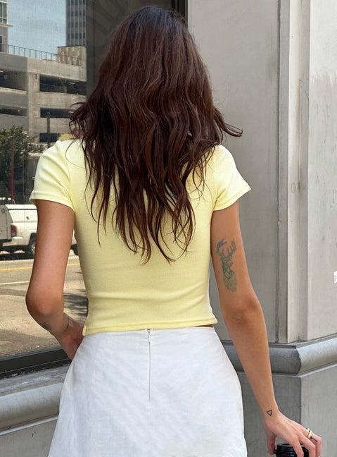 Baseline Scoop Rib Tee Yellow Product Image