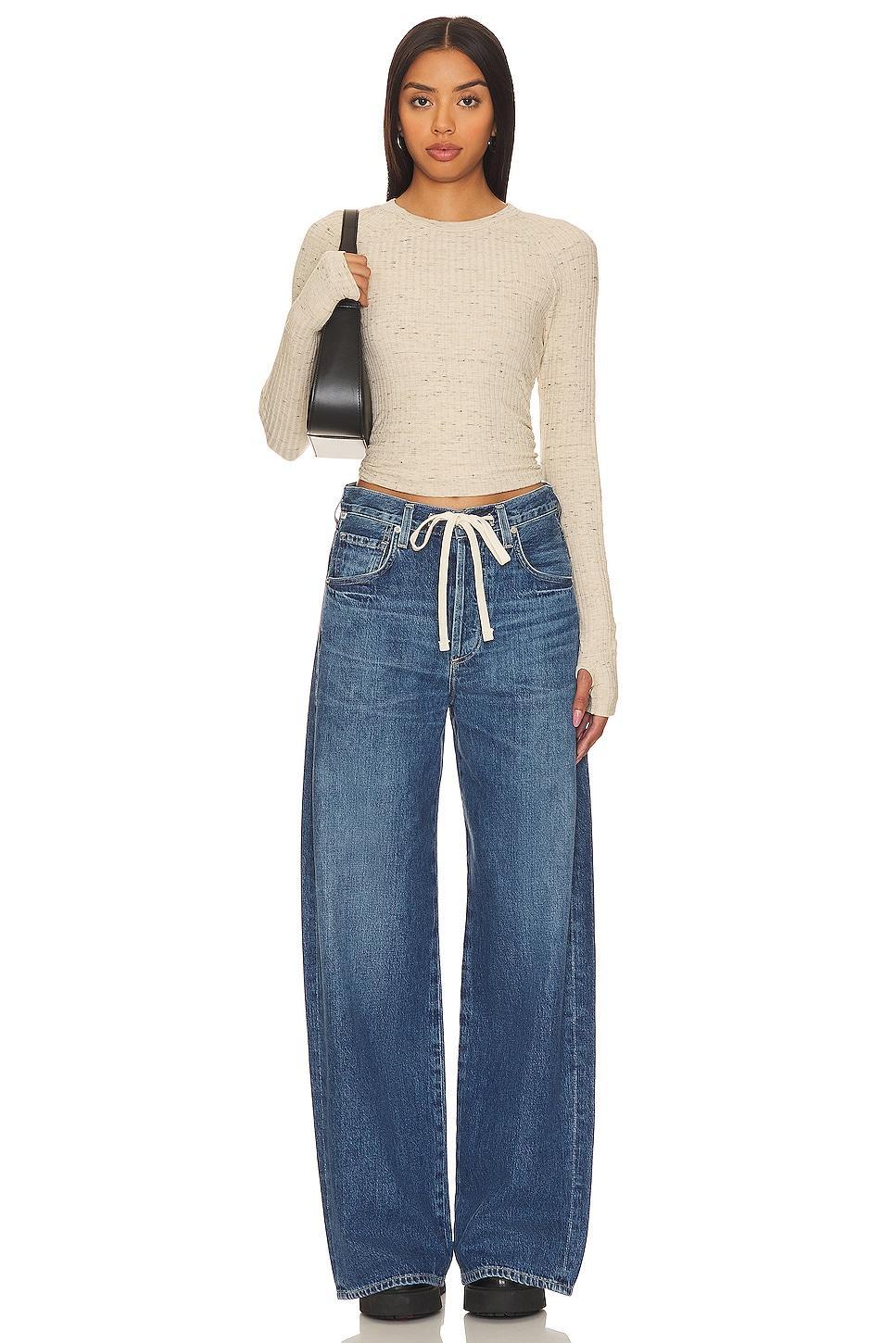 Citizens of Humanity Brynn Drawstring High Rise Wide Leg Jeans in Atlantis Product Image