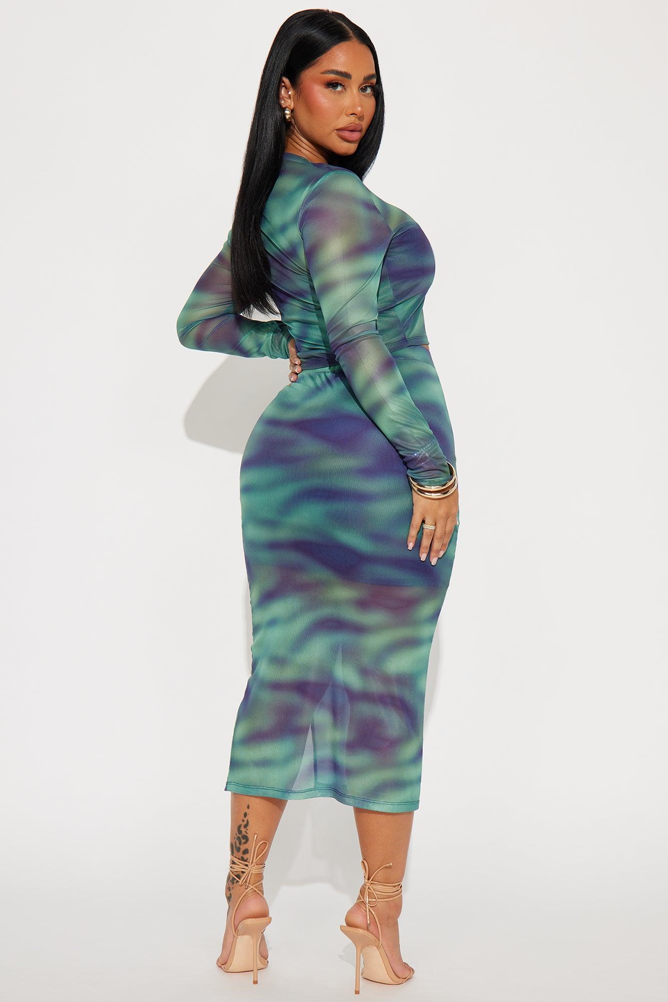 Oasis Babe Mesh Skirt Set - Blue/combo Product Image
