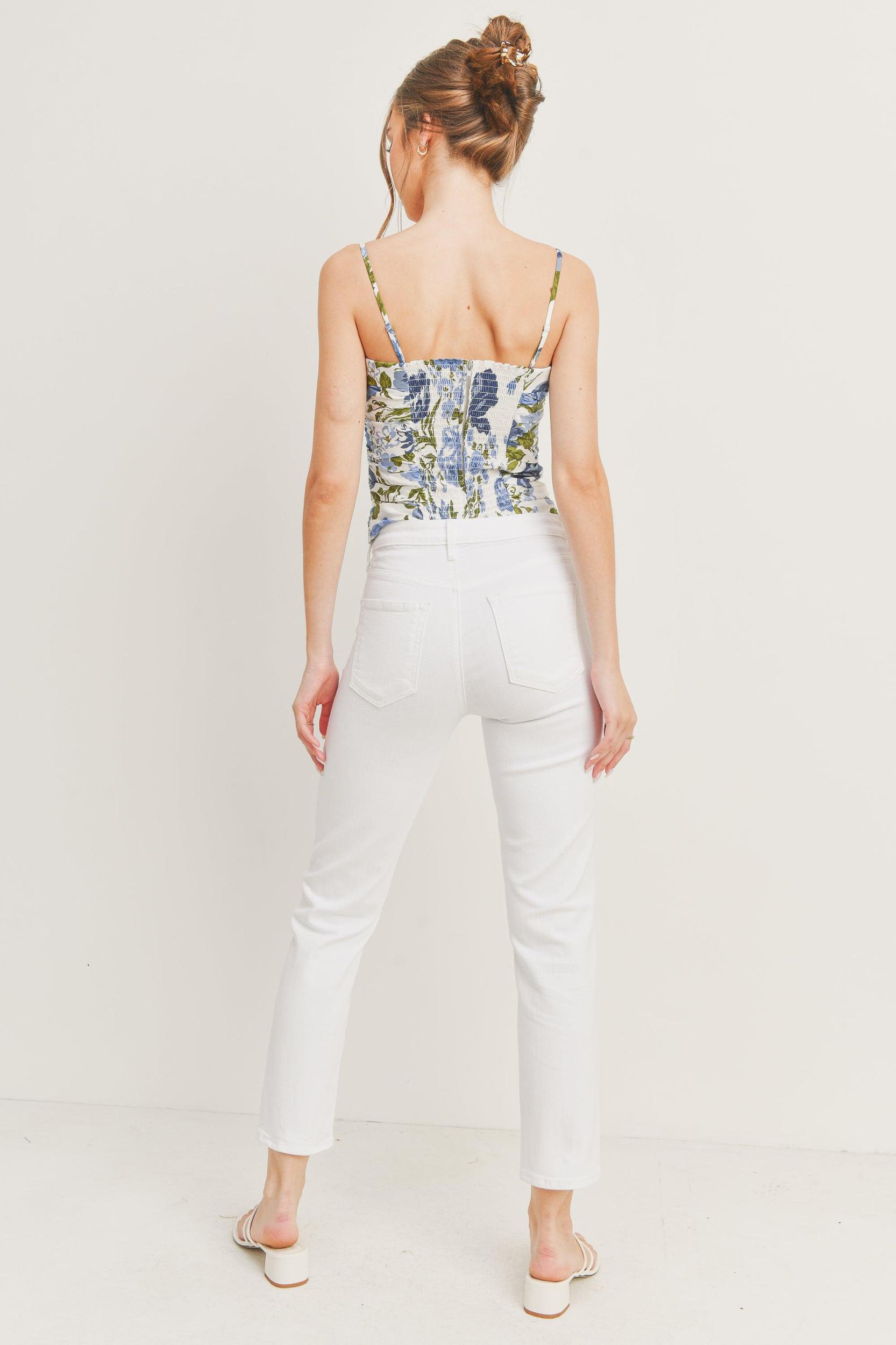 FINAL SALE Judie High Rise Straight Jeans | White Product Image