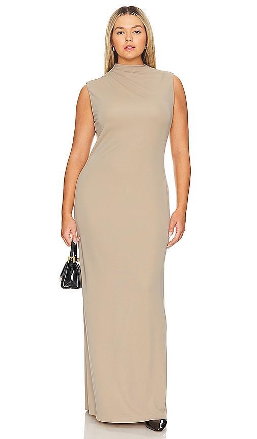 L'ACADEMIE By Marianna Ciana Maxi Dress In Beige Product Image