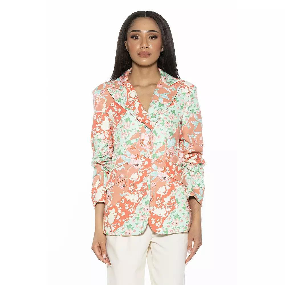 Women's ALEXIA ADMOR Tau Scrunched Sleeve Blazer, Size: 2, Black Product Image