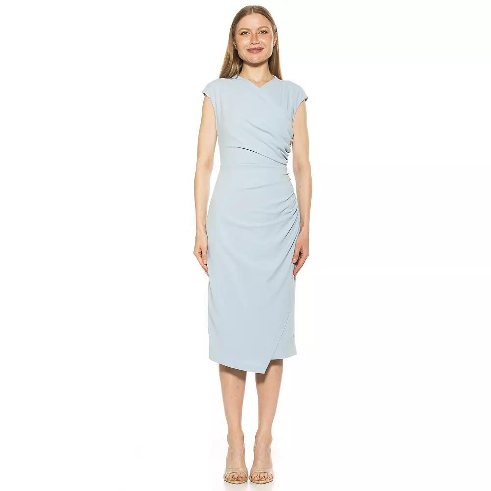 Womens ALEXIA ADMOR Yoon Draped Faux Surplice Sheath Dress, Womens Product Image