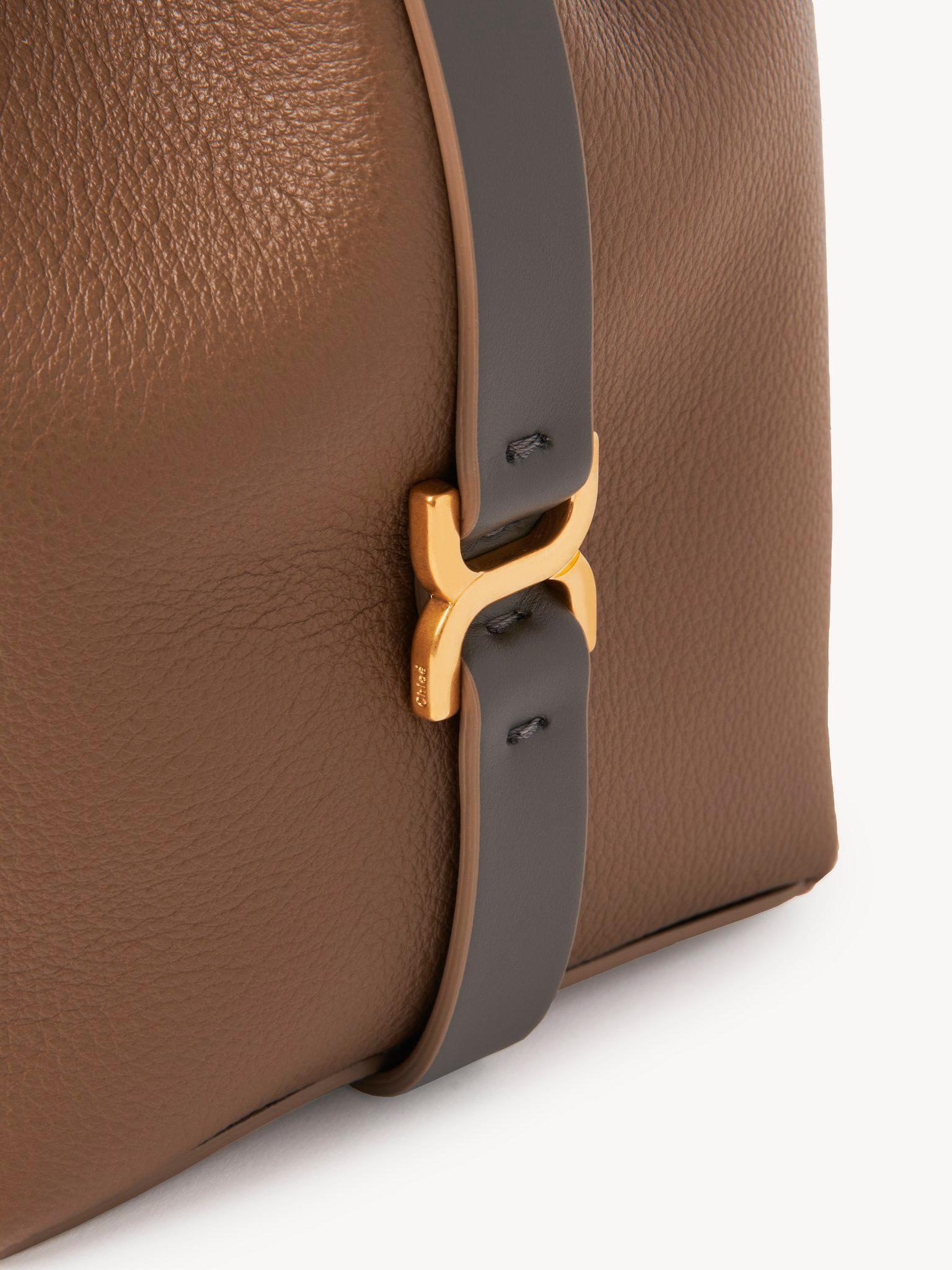 Marcie bucket bag in grained leather Product Image