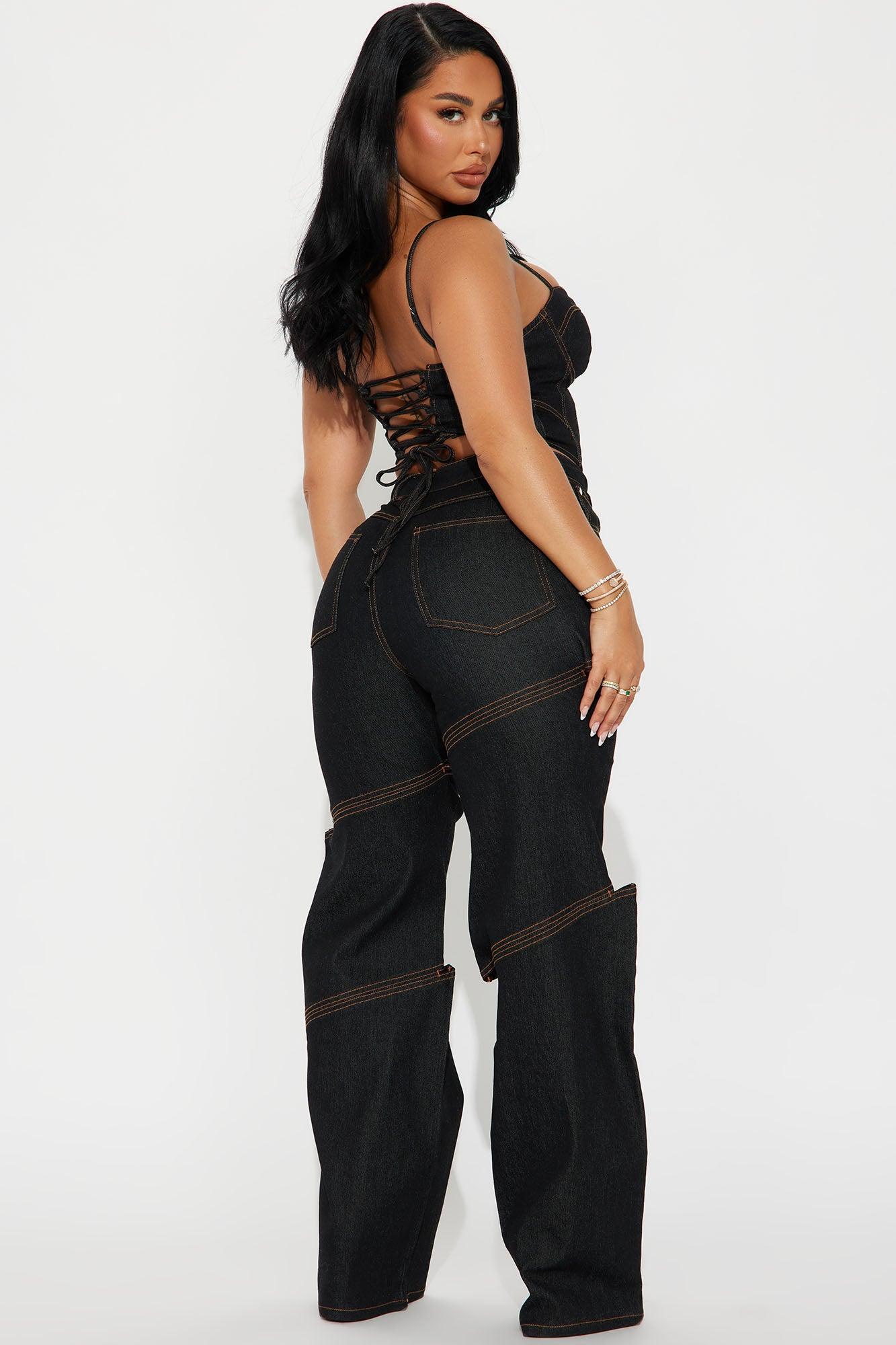 Jenny Denim Pant Set - Dark Wash Product Image
