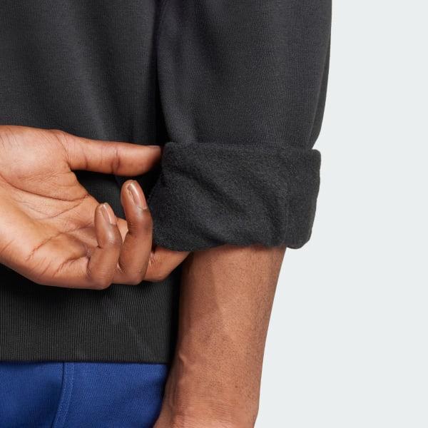 adidas ALL SZN Fleece 1/4-Zip Crew Sweatshirt Dark Blue XS Mens Product Image
