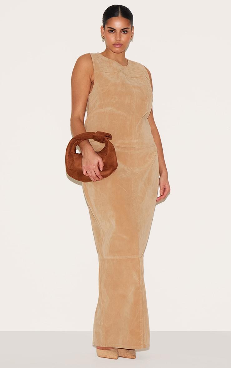 Plus Stone Faux Suede Shift Top Product Image