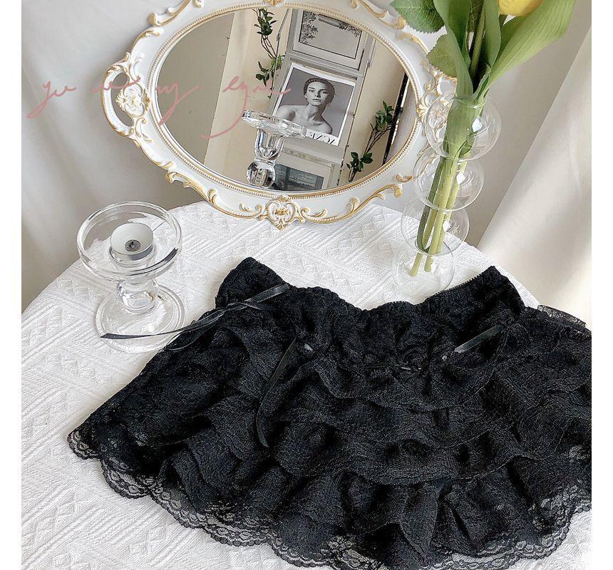 High Waist Lace Layered Undershorts Product Image