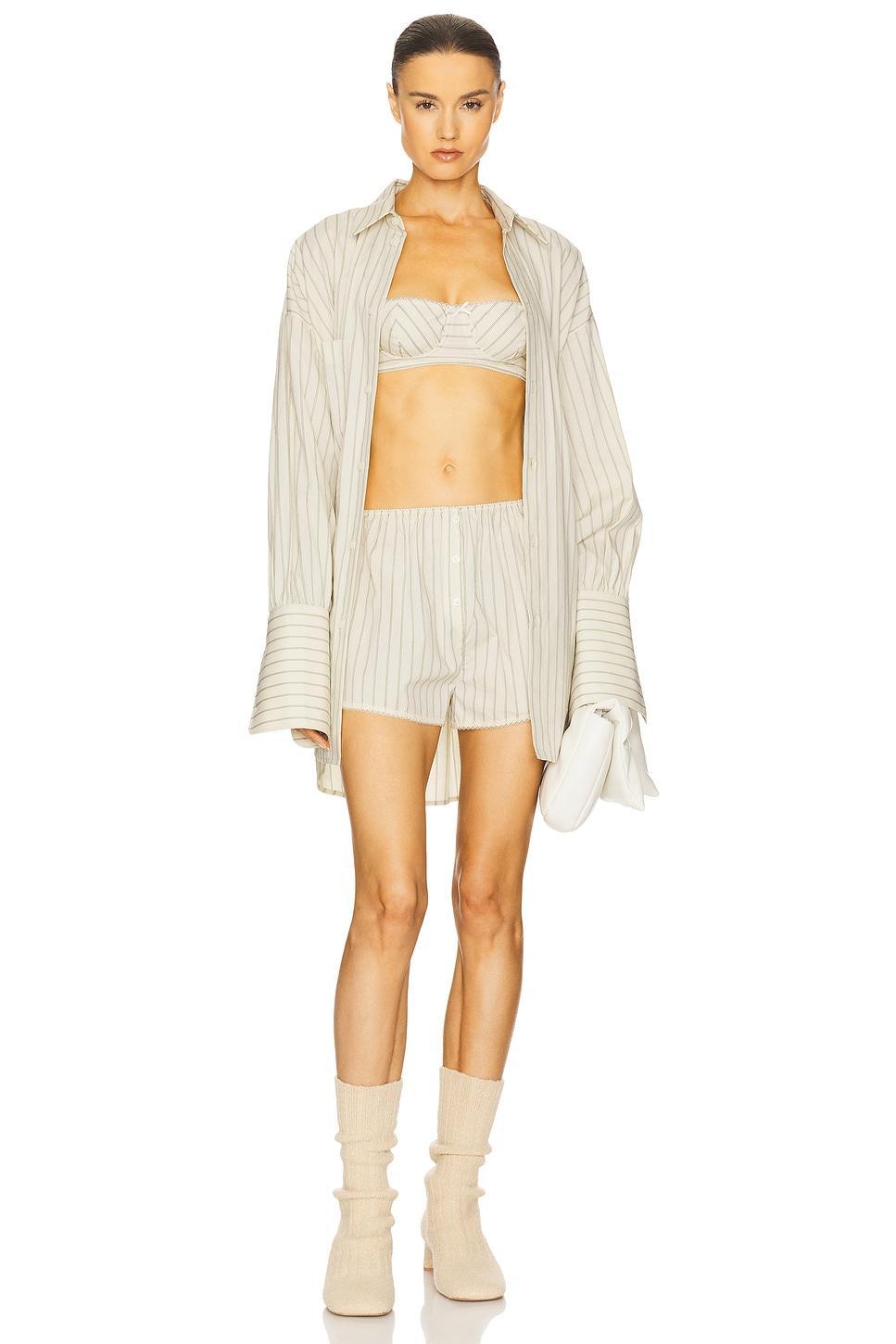 Pinstripe Poplin Bra Helsa Product Image