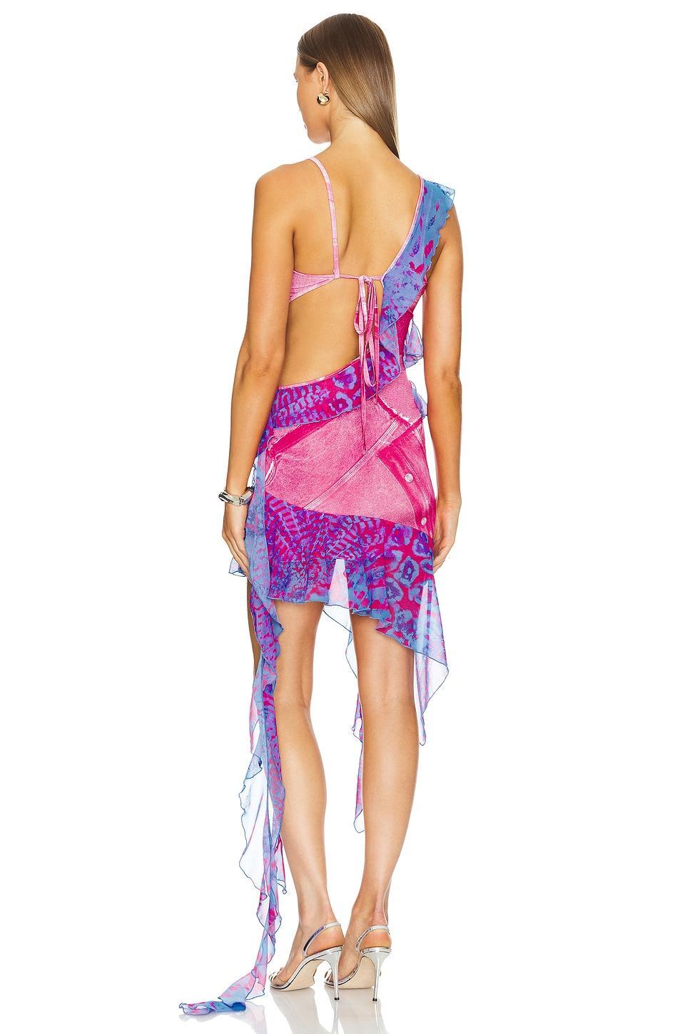 Ruffle Mini Dress Versace Jeans Couture Product Image
