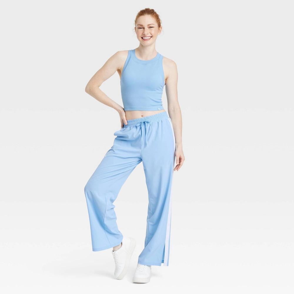 Women's Ribbed Seamless Support Tank Top - JoyLab™ Light Blue S Product Image