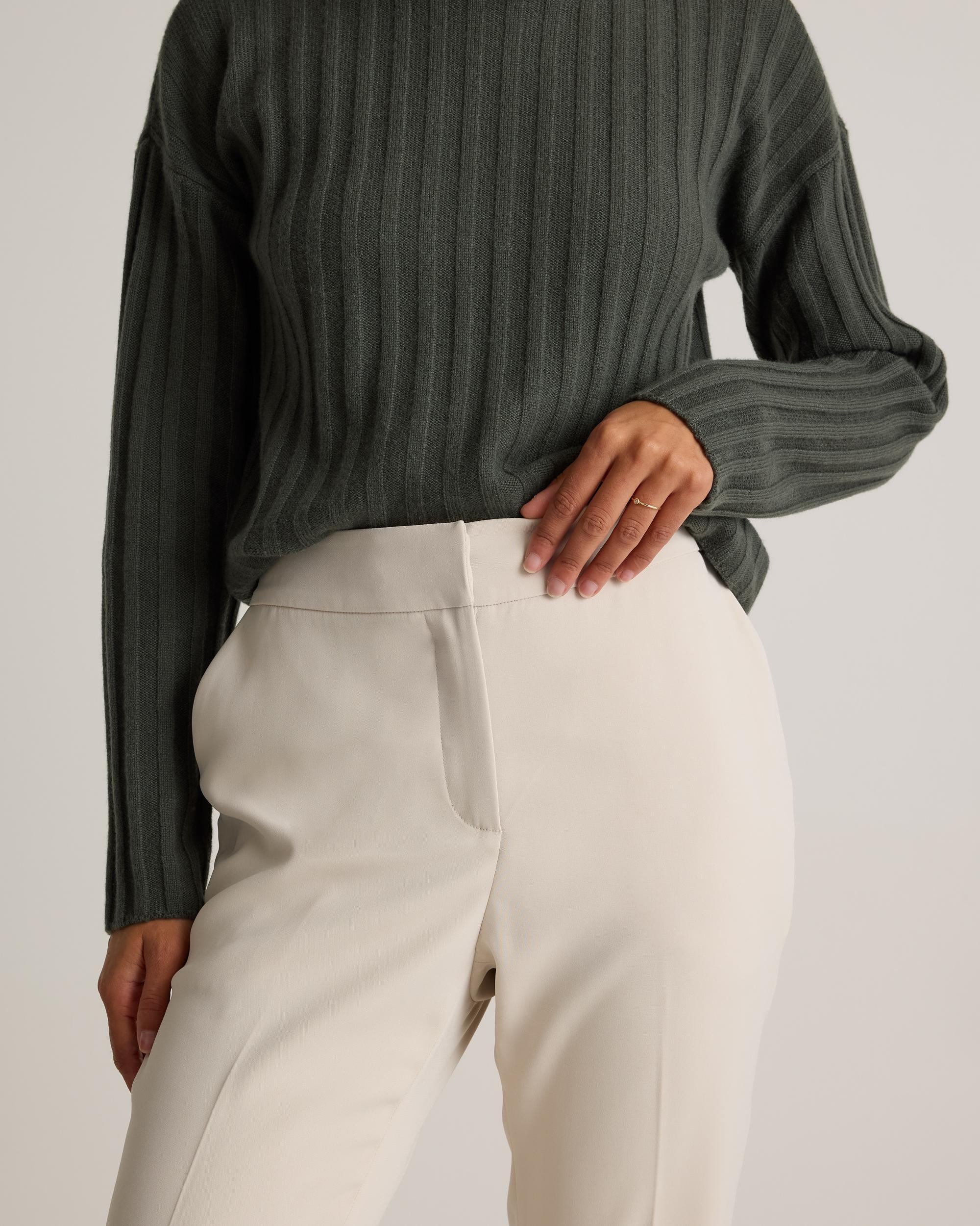 Quince | Women's Stretch Crepe Ankle Pants Recycled Polyester Product Image
