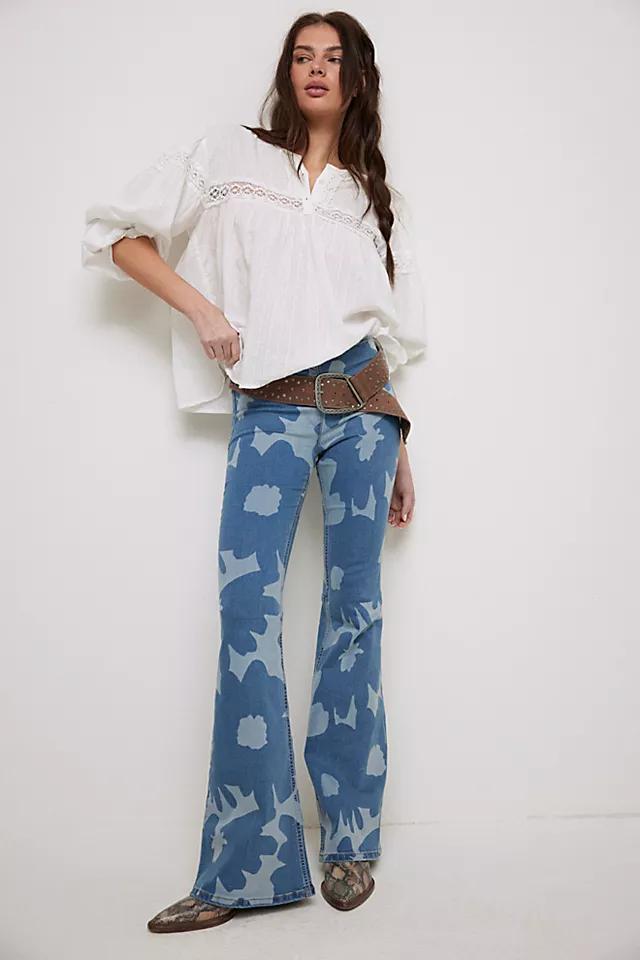 We The Free Penny Pull-On Printed Flare Jeans Product Image