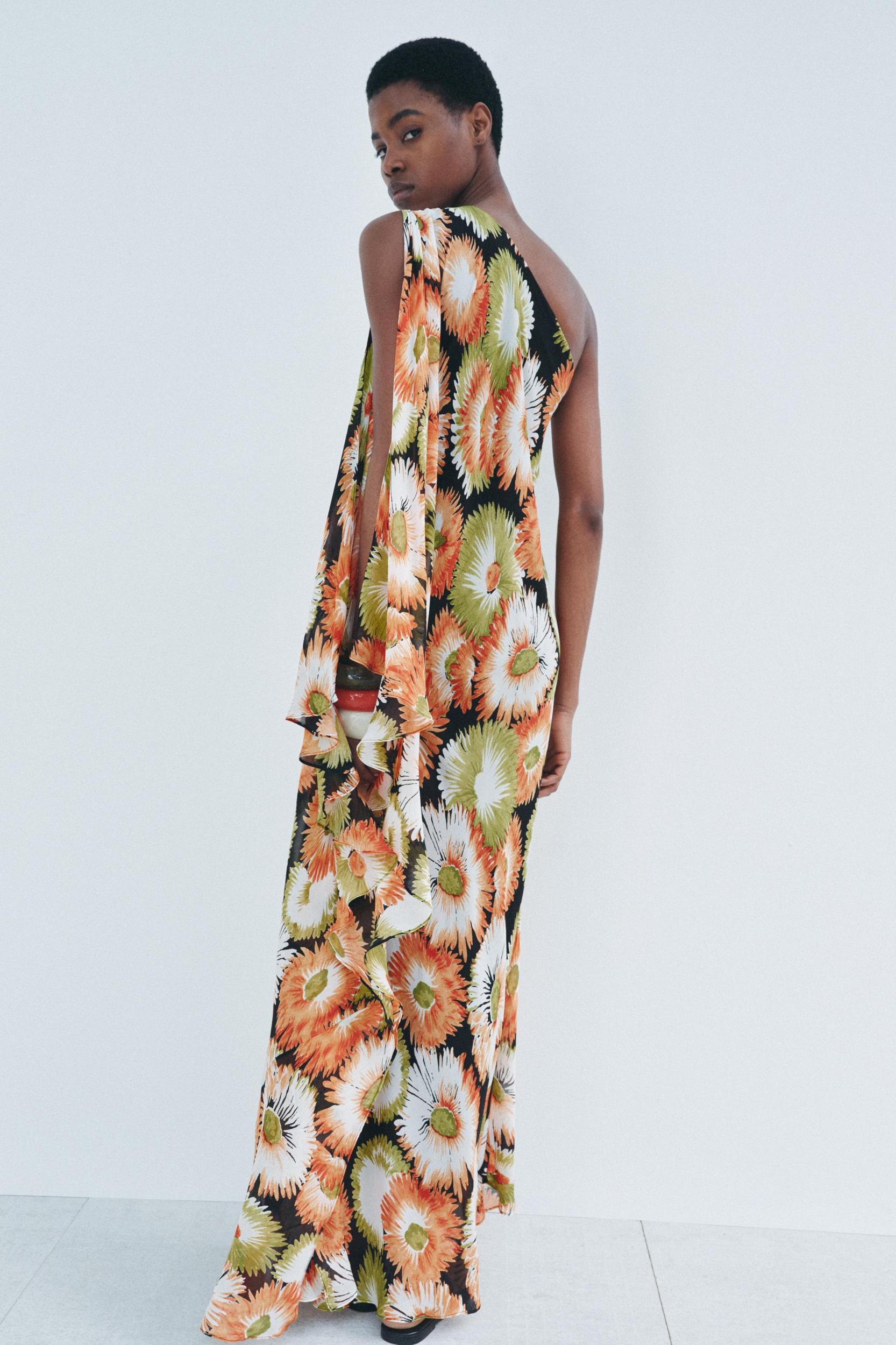 ZW COLLECTION ASYMMETRIC PRINT DRESS Product Image
